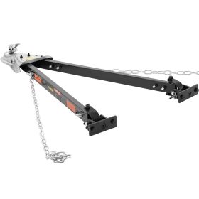 VEVOR Tow Bar, 5500 lbs Towing Capacity with Chains, Powder-Coating Alloy Steel Bumper-Mounted Universal Towing Bar, Coupler Fits 2-Inch Ball Hitch