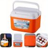 13L picnic insulated box, fresh-keeping box, outdoor picnic, barbecue, camping portable insulated box, orange fresh-keeping box