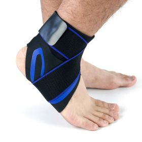 Ankle Support Brace Safety Running Basketball Sports Ankle Sleeves (Option: L-1pc-Right blue)