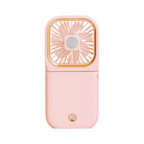 Newly Portable Hands Free Neck Multi-purpose 3 in1 Rechargeable Foldable Mini Cooler Folding Usb Electric Power Fans (Color: Pink)