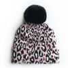 Leopard Print Baby Infant Beanie Knit Warm Winter POM Skull Cap Hat