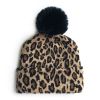 Leopard Print Baby Infant Beanie Knit Warm Winter POM Skull Cap Hat