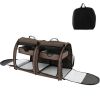 Double Compartment Pet Carrier with 2 Removable Hammocks