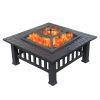 Durable Outdoor Fire Pit Table for Wood Burning with Accessories