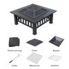 Durable Outdoor Fire Pit Table for Wood Burning with Accessories