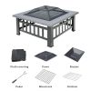 Durable Outdoor Fire Pit Table for Wood Burning with Accessories