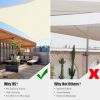 16'x16' Square Sun Shade Sail for Outdoor Backyard Patio Garden